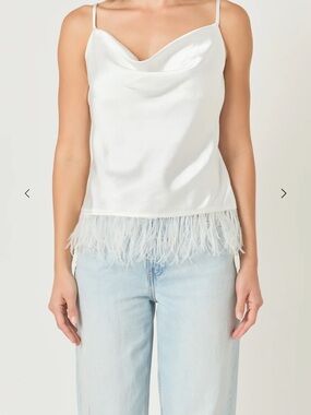 Endless Rose Satin Feather Top